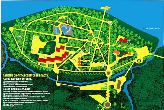 Карта парка 50 летия