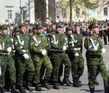 В Новополоцке прошел смотр-конкурс строевой песни