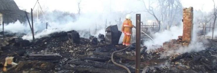 Одиннадцать строений сгорели в Борисовском районе из-за выжигания сухой травы