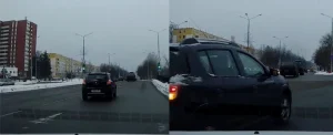 В Новополоцке водитель Renault повернул на «Калининском» перекрёстке не из той полосы