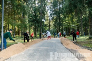 Новополоцк готовится к открытию обновленной лесопарковой зоны: жители приняли участие в масштабной акции