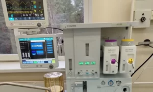 В роддоме Новополоцка заработал новый наркозно-дыхательный аппарат