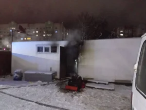 В Полоцке на улице Шенягина горела хозяйственная постройка