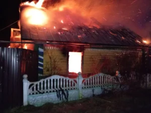Пожар в Полоцке: повреждены жилой дом, постройка и автомобиль