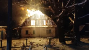 В деревне Бараново под Полоцком произошёл пожар в жилом доме