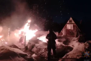 Пожар на улице Заводской в Полоцке закончился гибелью человека