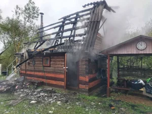В Полоцком районе горела баня